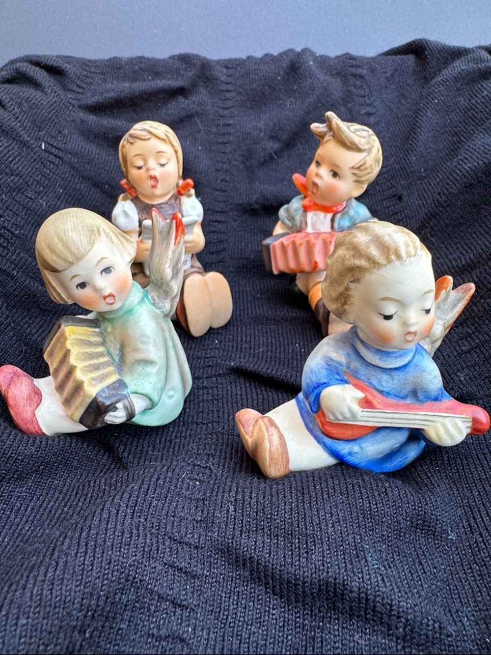 Hummel: Vintage Ceramic Angel Musicians Set - Pastel Multi